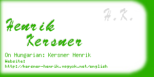henrik kersner business card